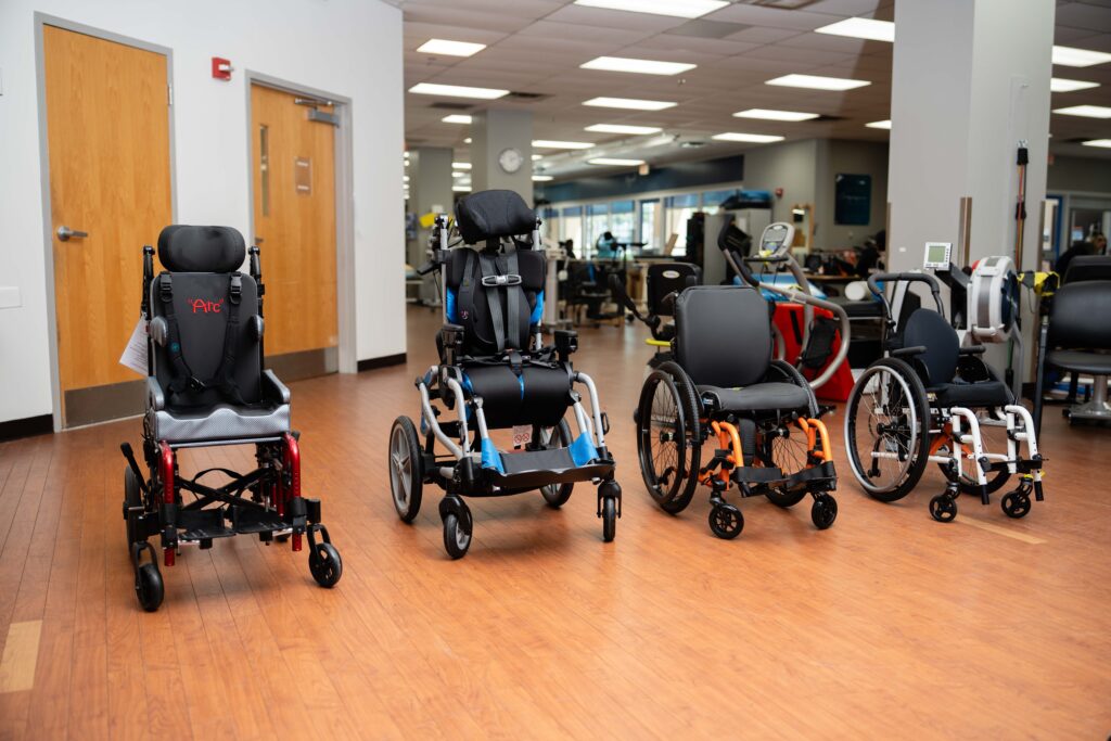 wheelchair clinic equipment and chairs