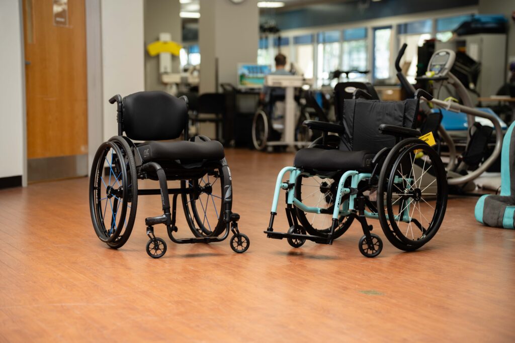 wheelchair clinic equipment and chairs