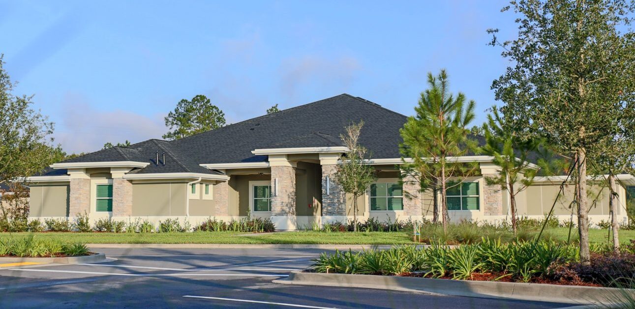 Front exterior of The Greenhouse facility.