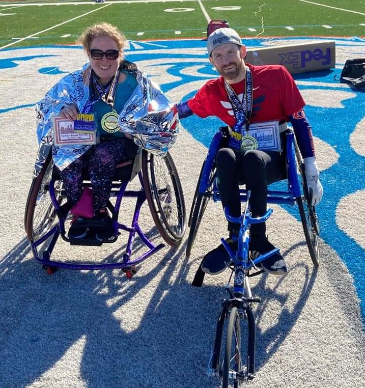 Sarah and Harris after their first marathon