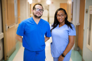 Two Brooks nurses smiling at the camera