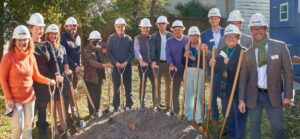 Diversity council and JASMYN breaking new ground with shovels and hard hats