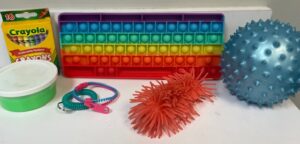 Variety of sensory toys