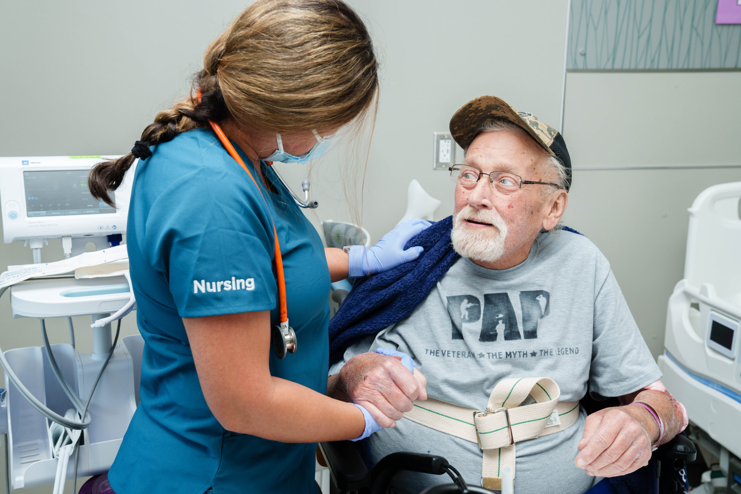 Patient getting vitals taken