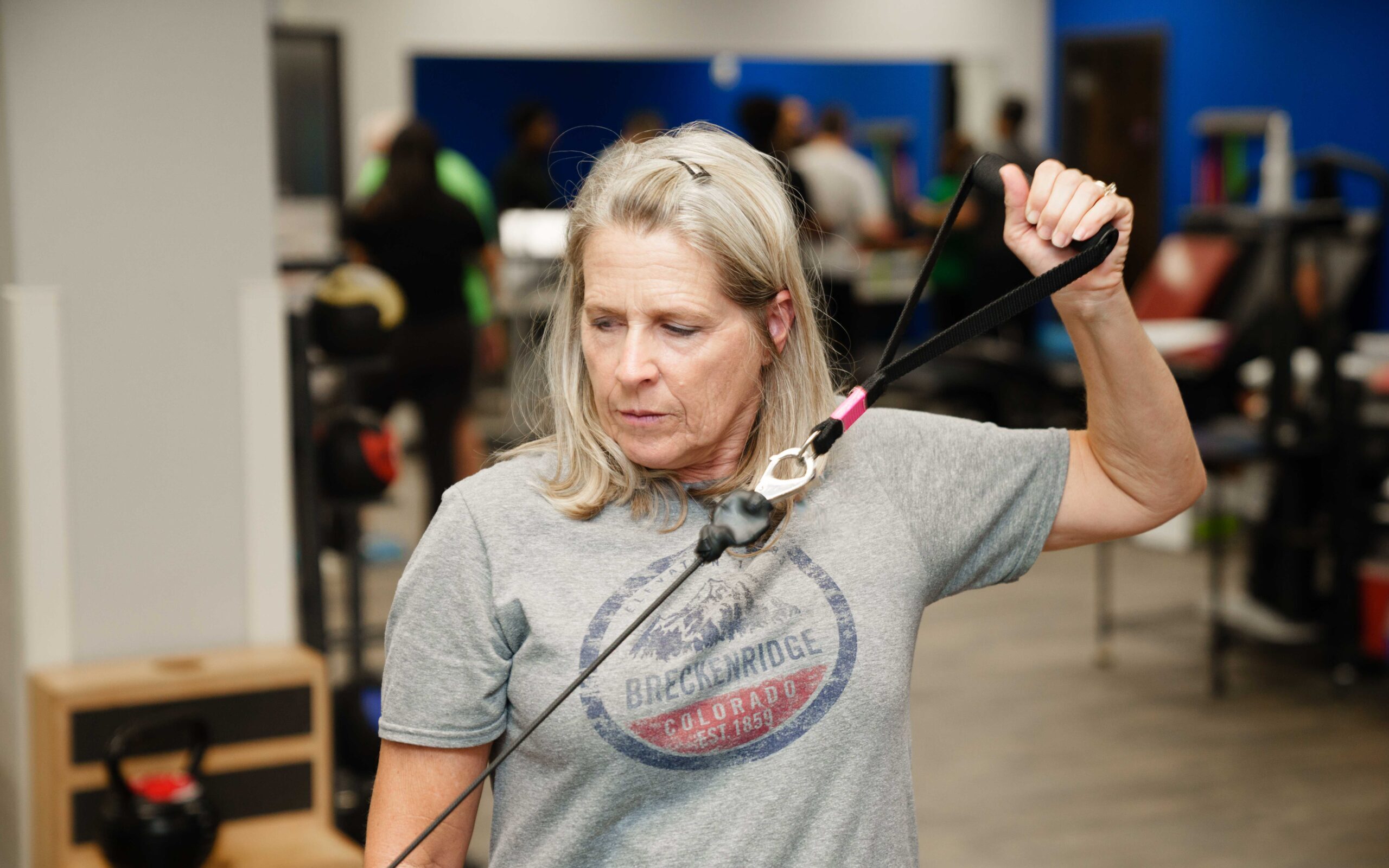 patient doing physical therapy