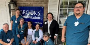 Brooks Clubhouse staff on the porch