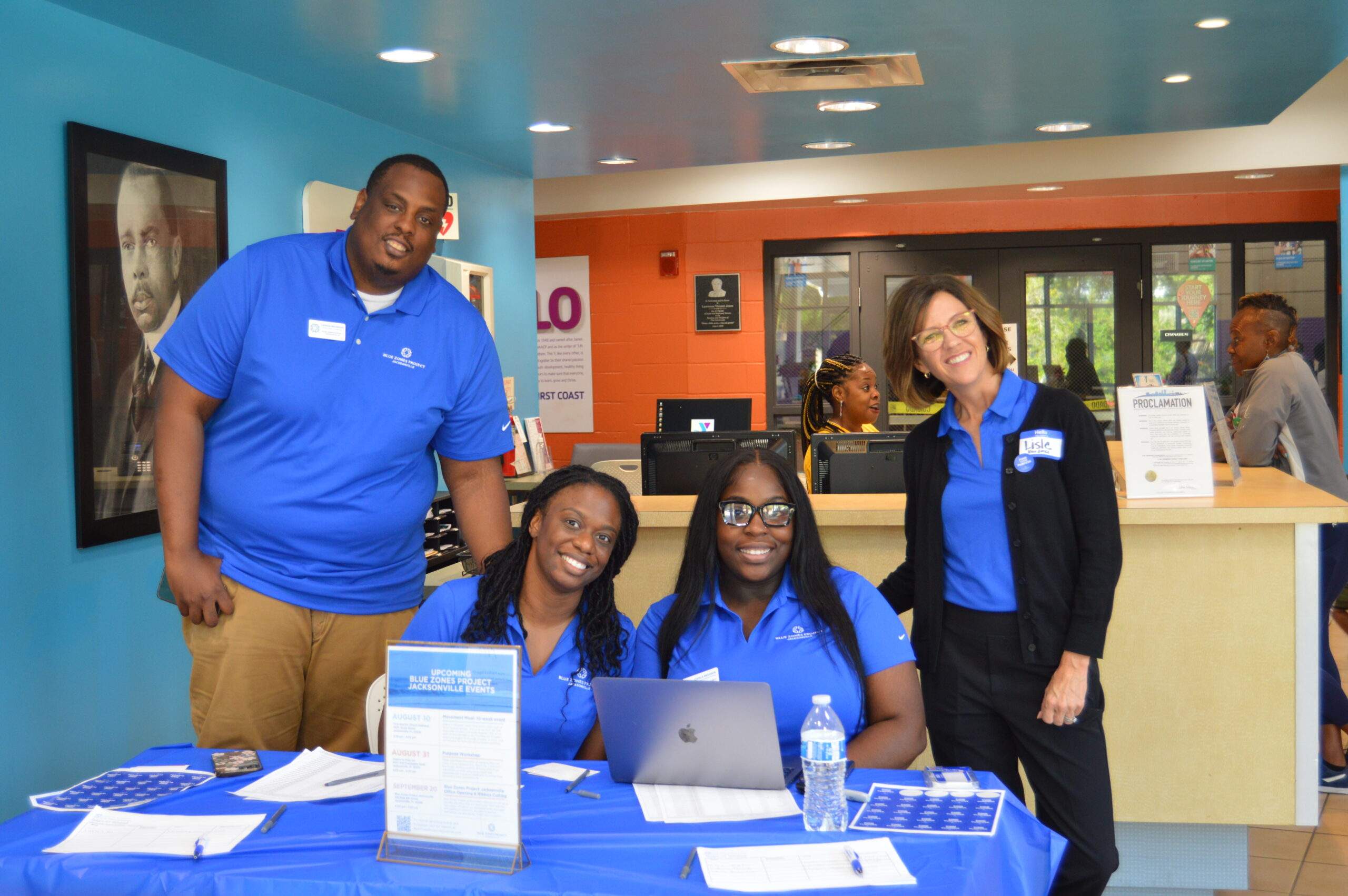 Blue Zone Project team members at an event. 