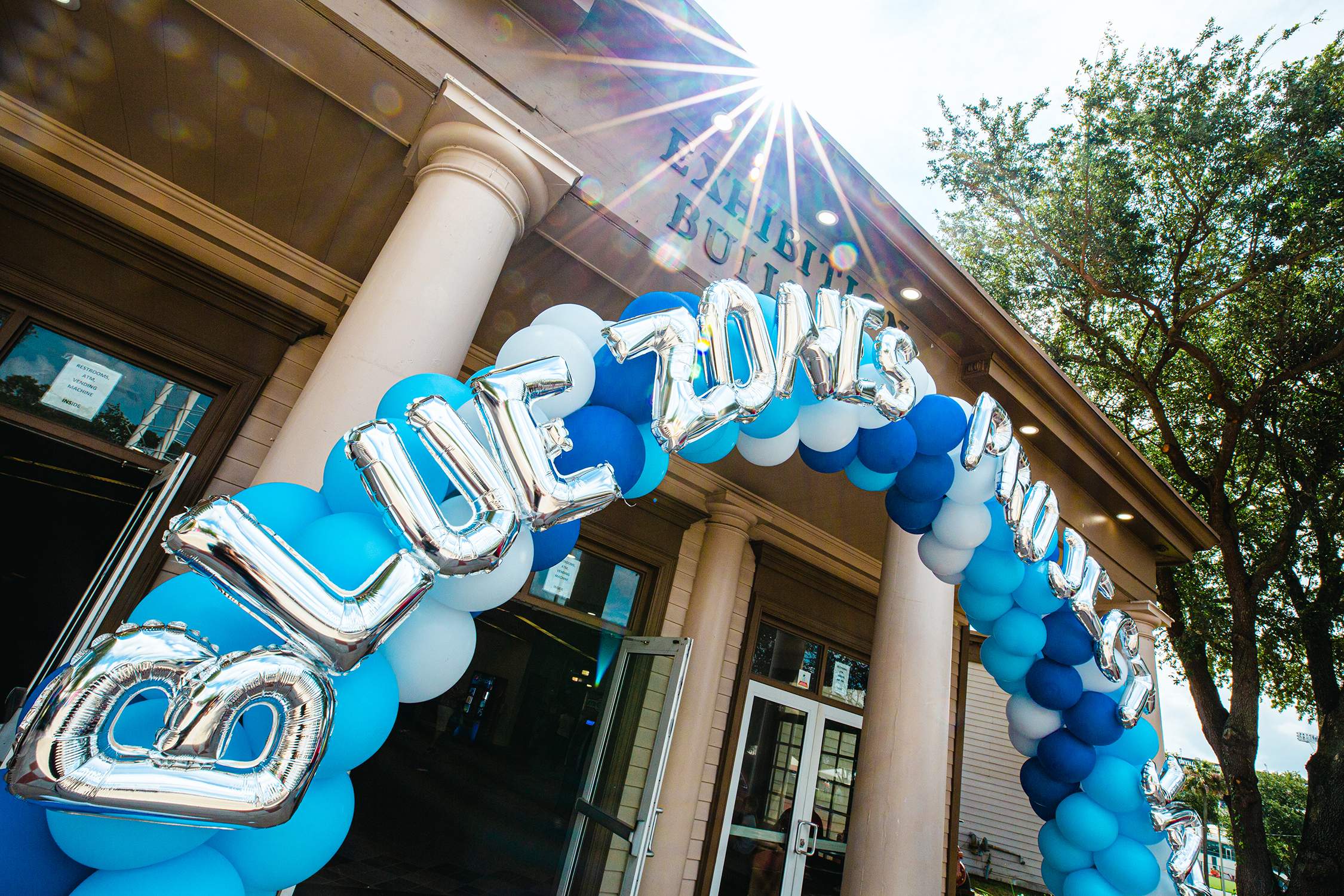 Blue Zones Project Jacksonville balloon banner. 