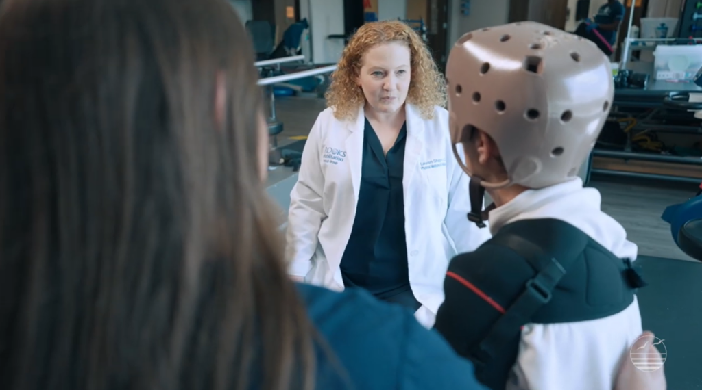still frame of the stroke video featuring dr. shapiro talking with a patient.
