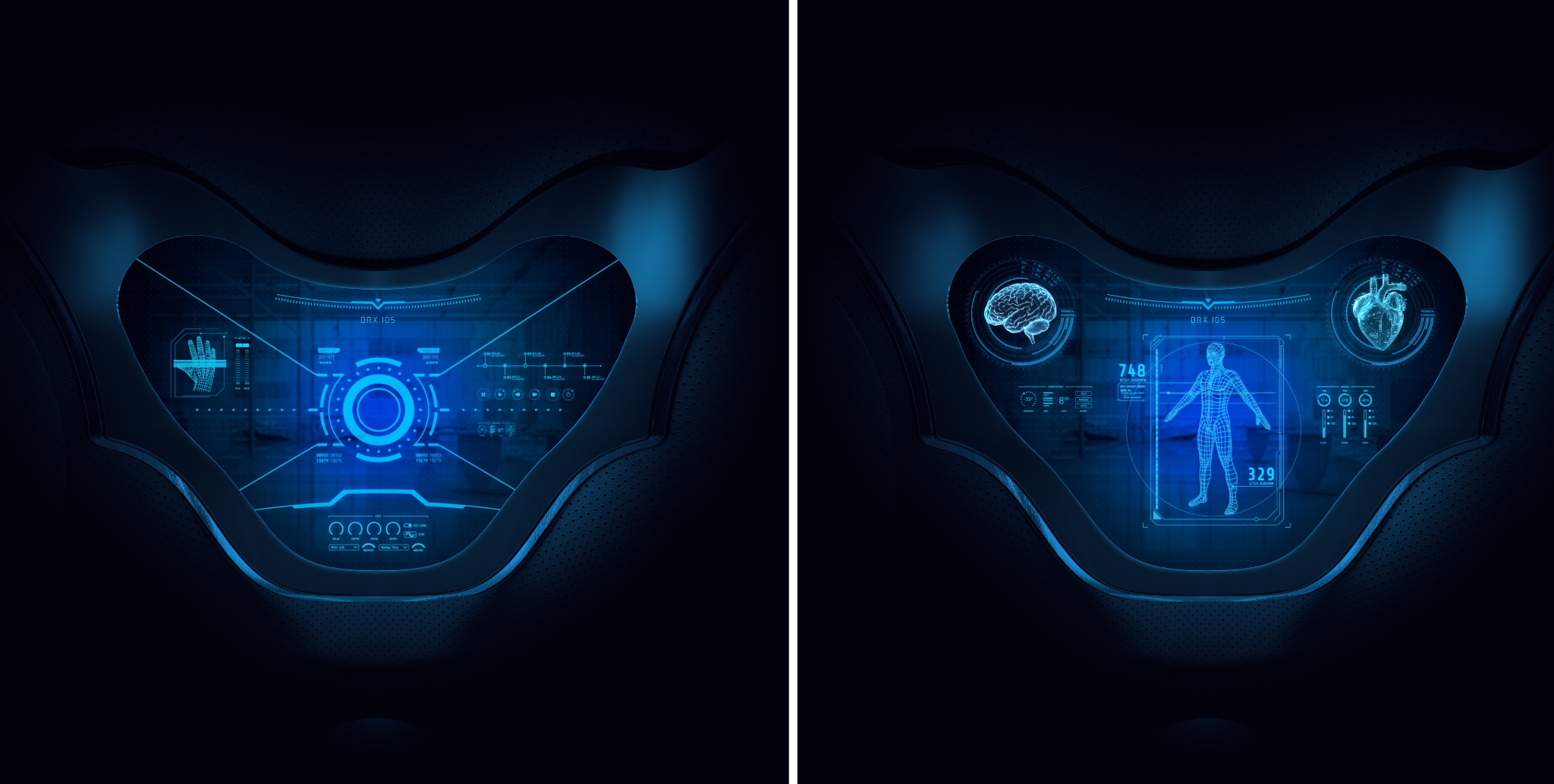 inside visor camera view for the neuroshield.