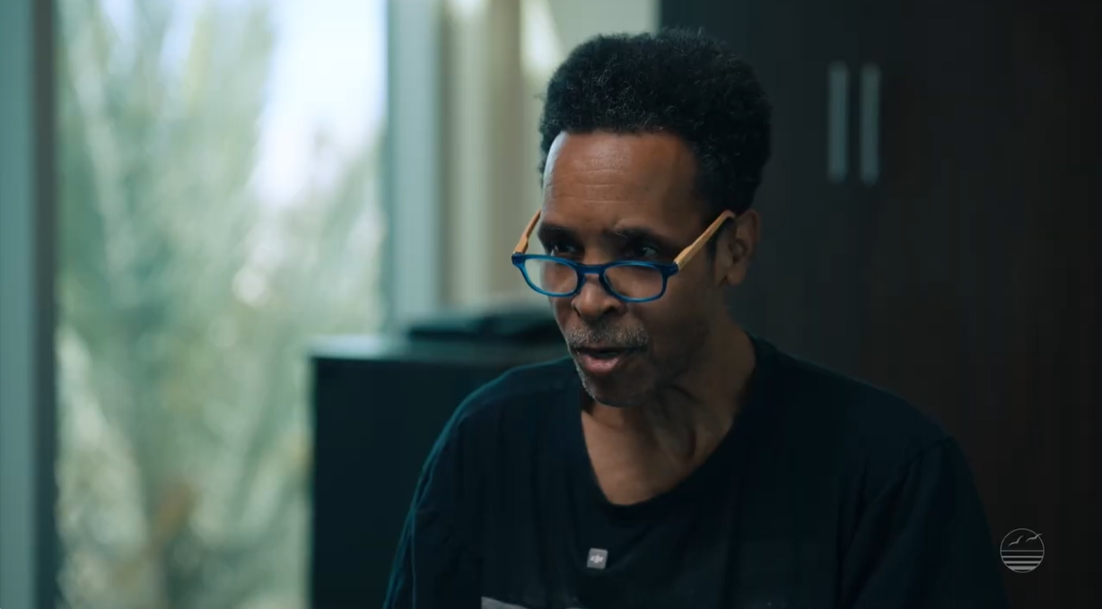 Tyrone Walker, a patient at Brooks skilled nursing, talks about using music to give back