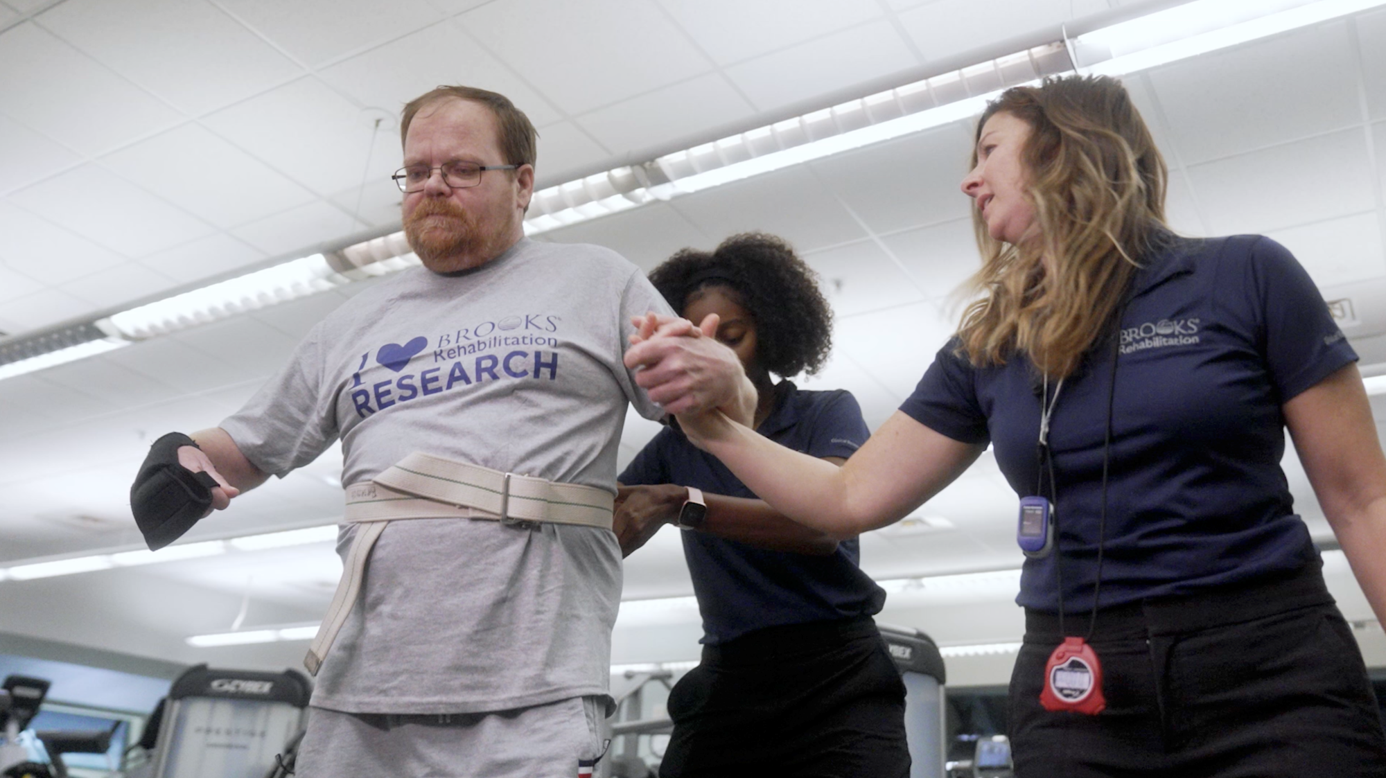 A Brooks patient participating in a research study at the Clinical Research Center.