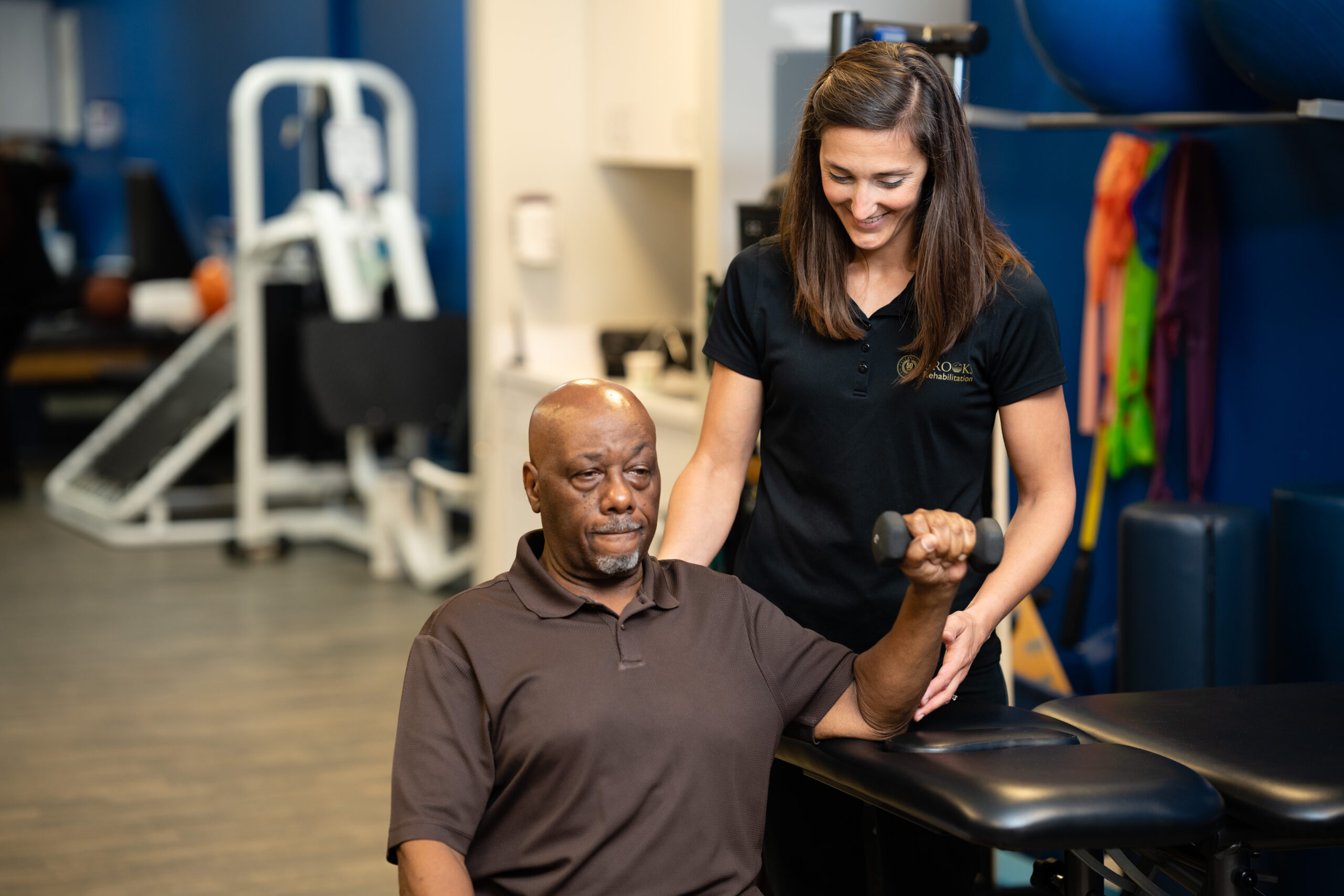Mallory Behenna working with patient