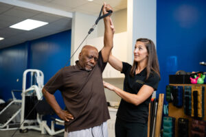 Mallory Behenna working with patient