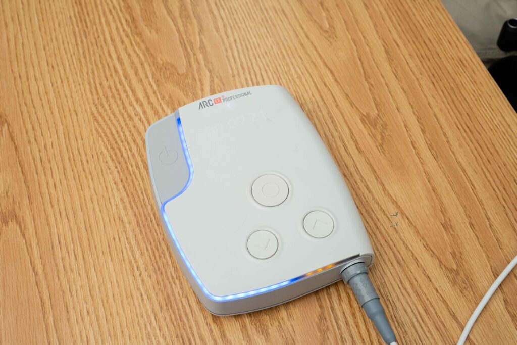 close up of the arc-ex box.