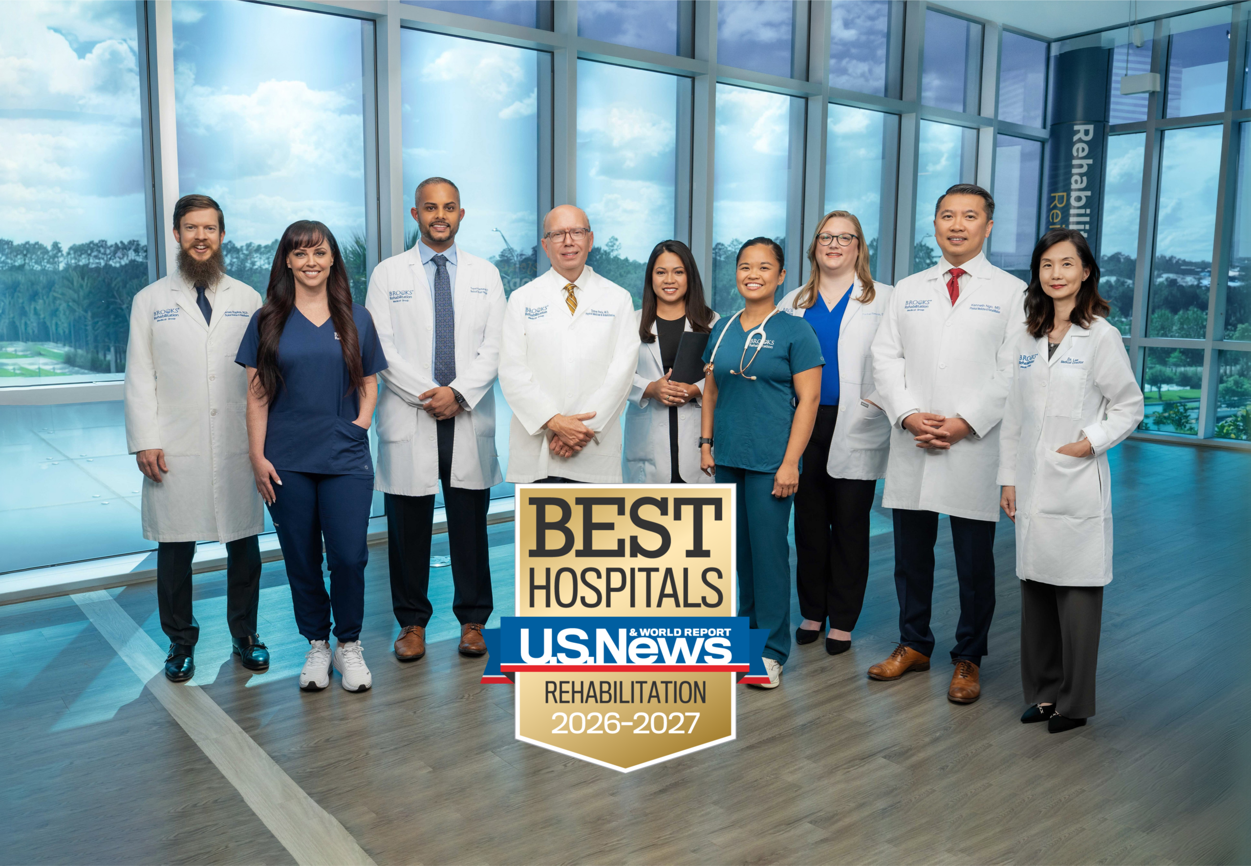 Brooks physicians and team with US News badge