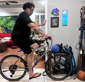 man on bike