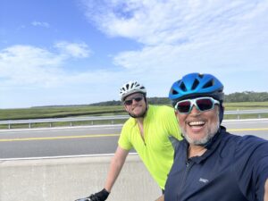 two men on bike